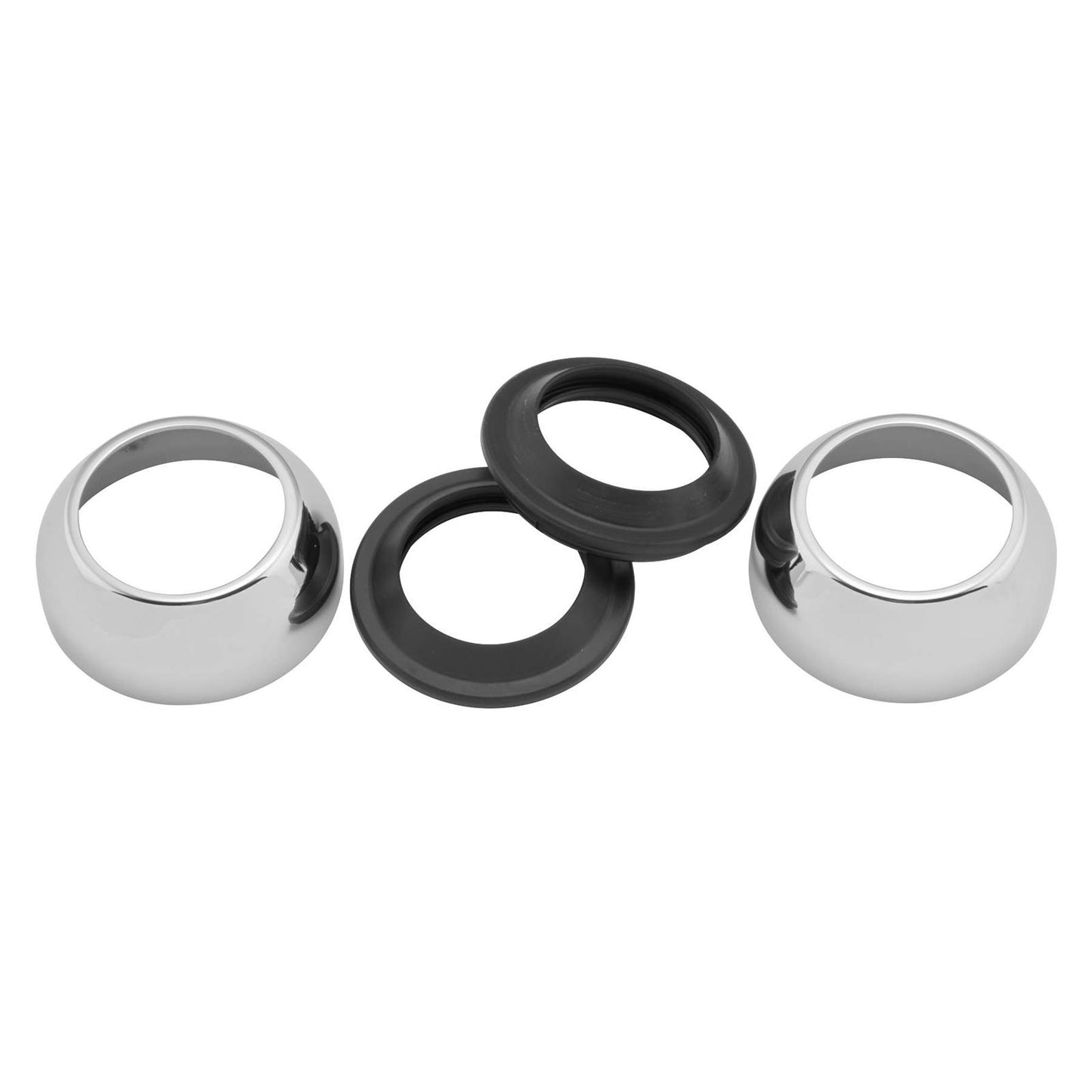 Biker's Choice 39mm Chrome Fork Boots with Dust Shields 74487AS2_109231