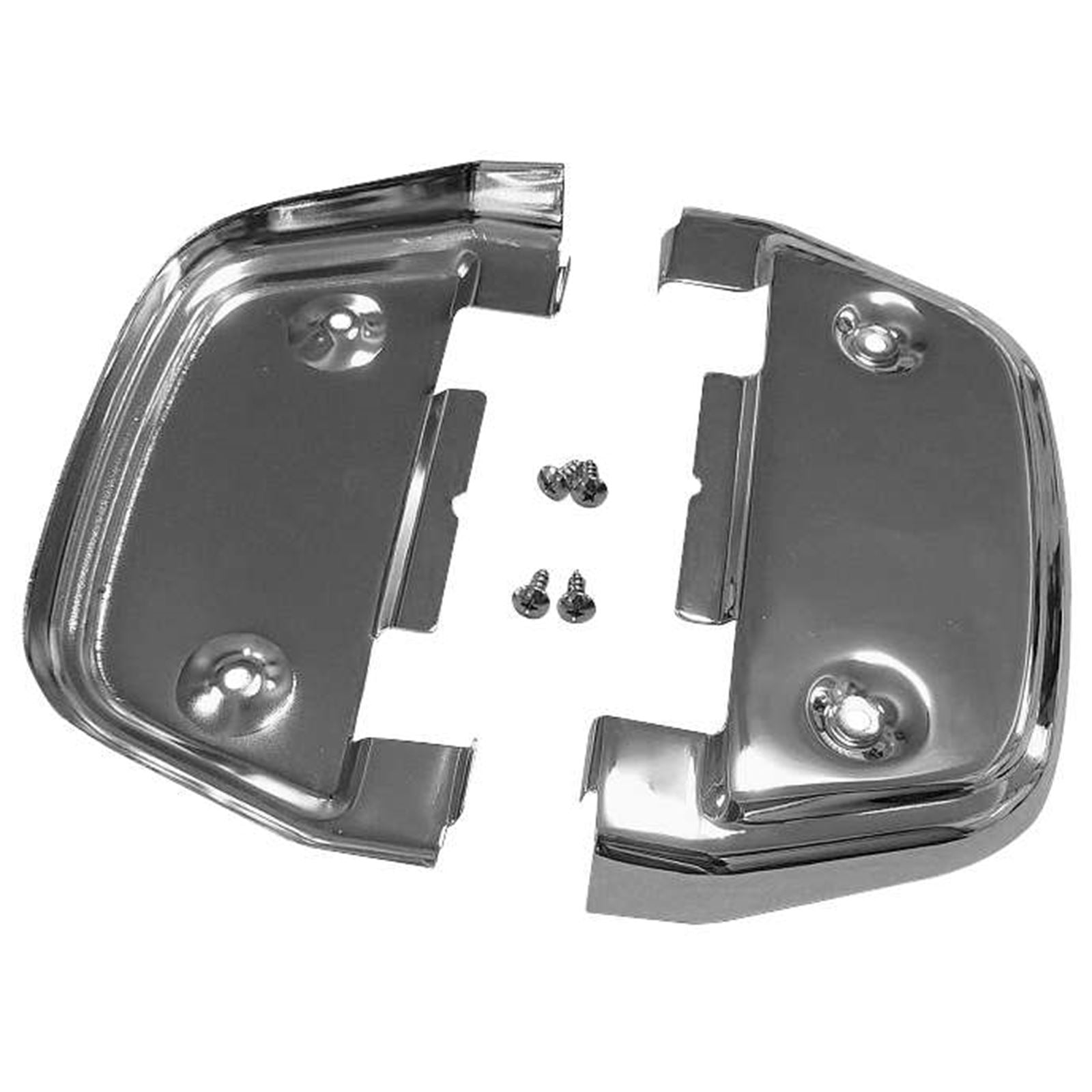 Biker's Choice UnderCovers for Passenger Floorboards - Rear - Chrome [MPN: 72979]_109259