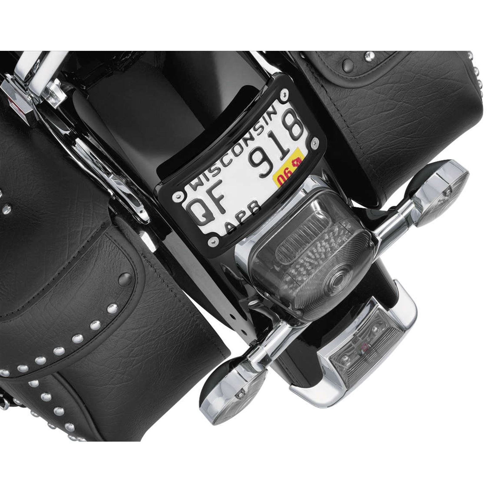 Kuryakyn Laydown License Plate Mount - Black 3148_109407