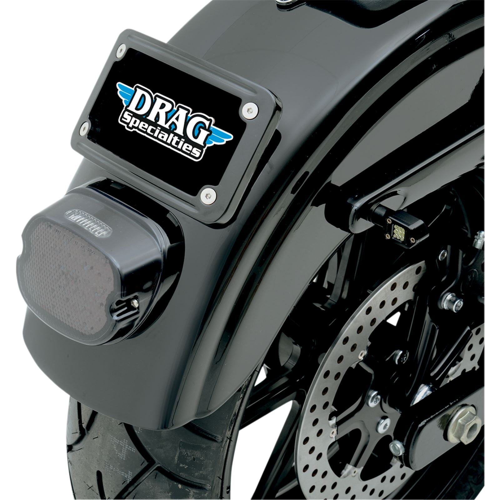 Kuryakyn Laydown License Plate Mount - Black 3148_412591