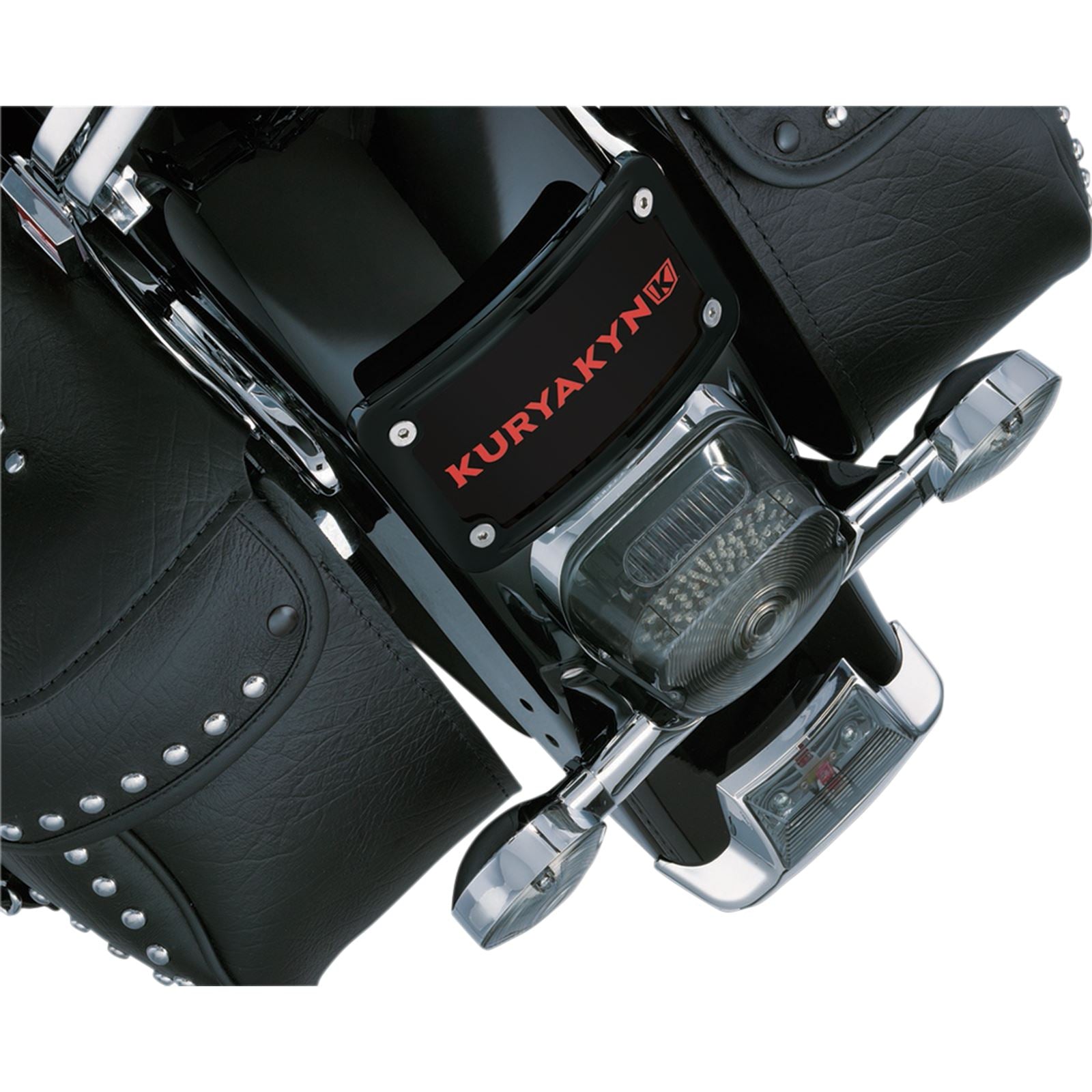 Kuryakyn Laydown License Plate Mount - Black 3148_412592