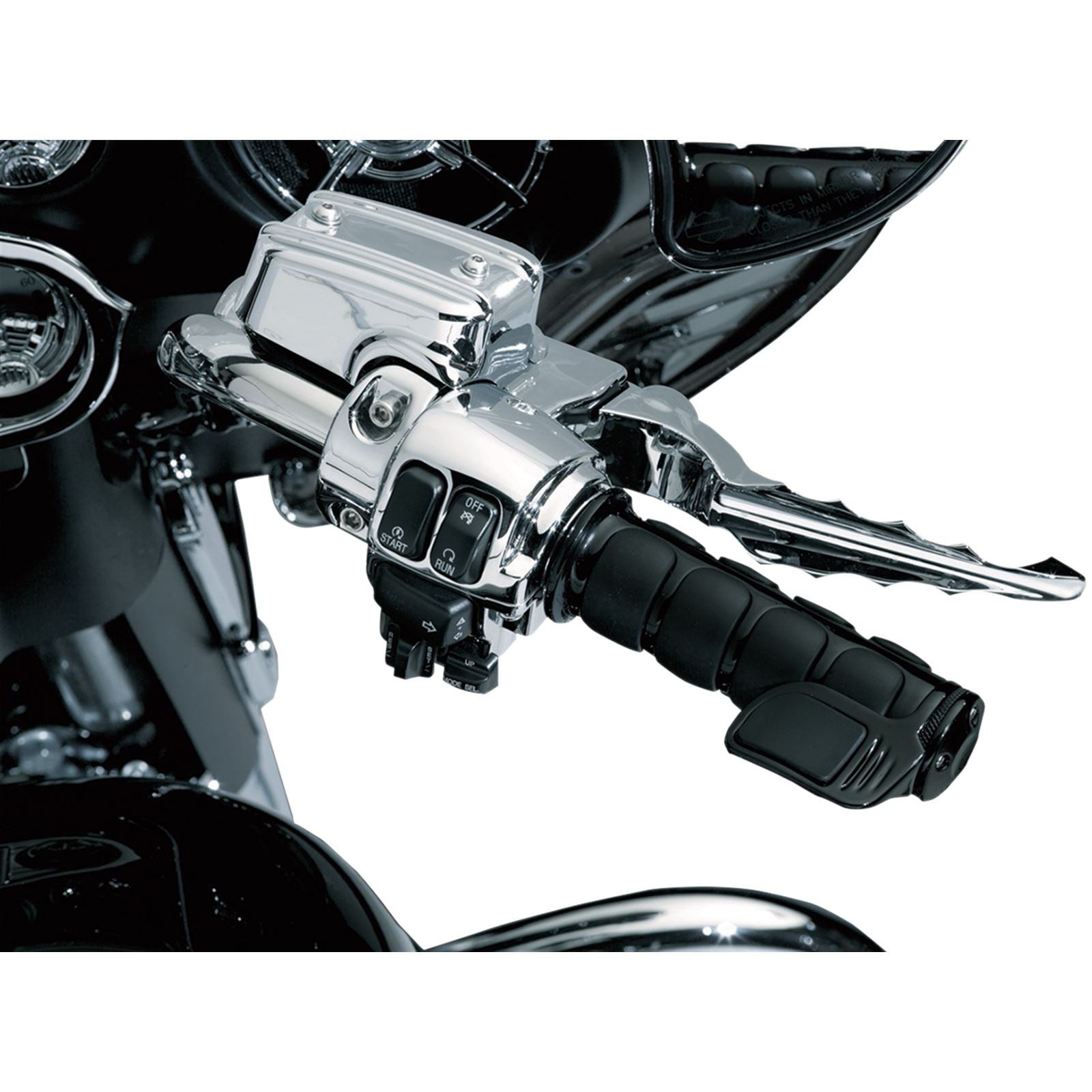 Kuryakyn ISO Contoured Throttle Boss Right Side - Black 6318_410992