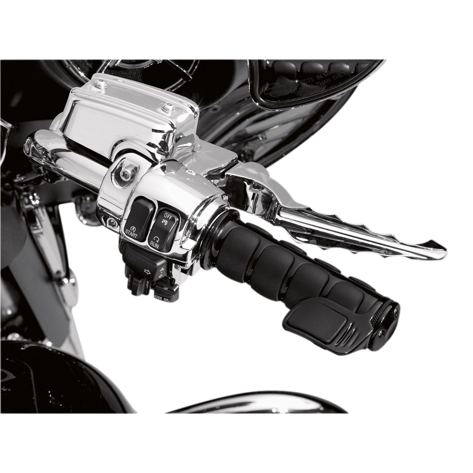 Kuryakyn ISO Contoured Throttle Boss Right Side - Black 6318_410993