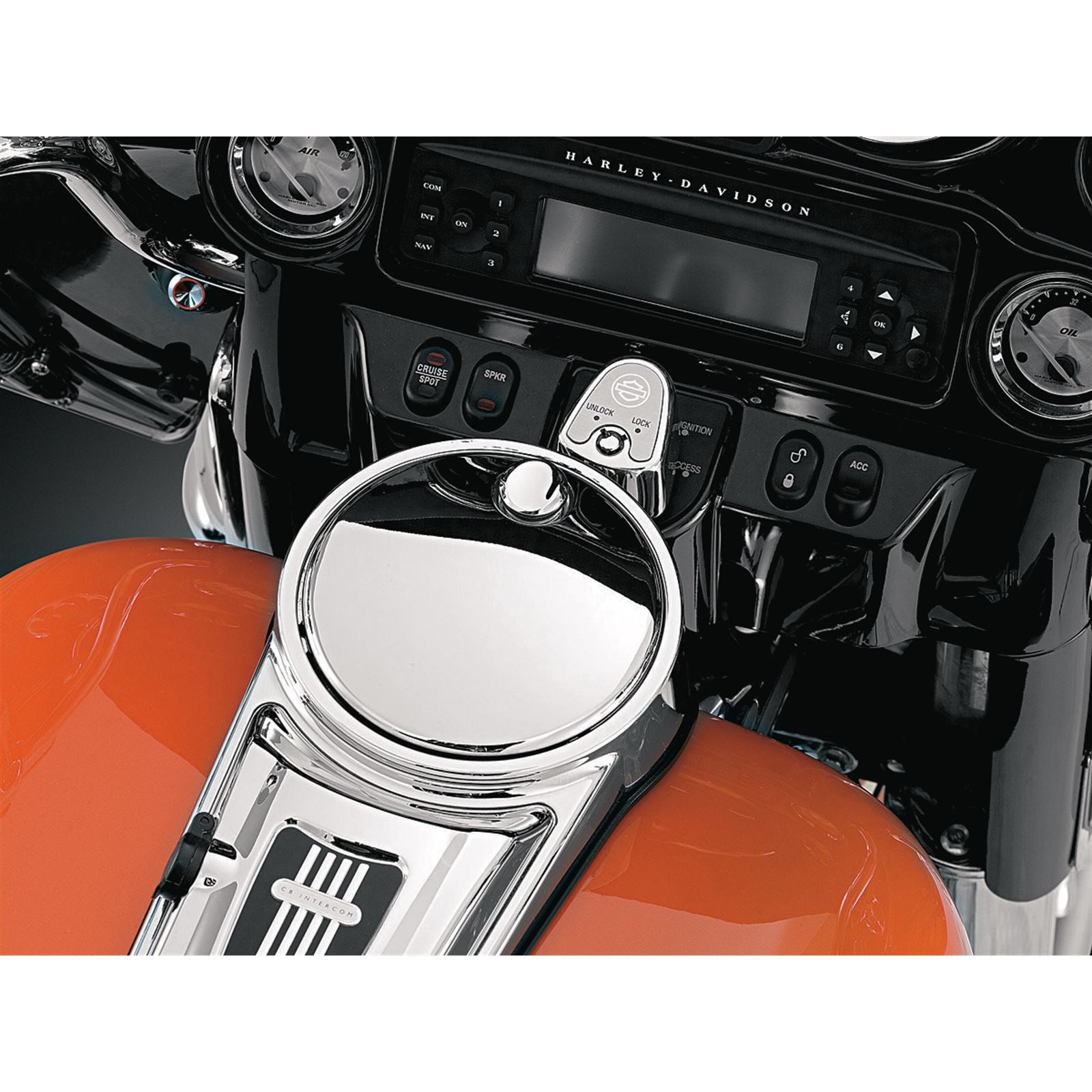 Kuryakyn Push-Button Fuel Door Latch - Chrome 1467_411095