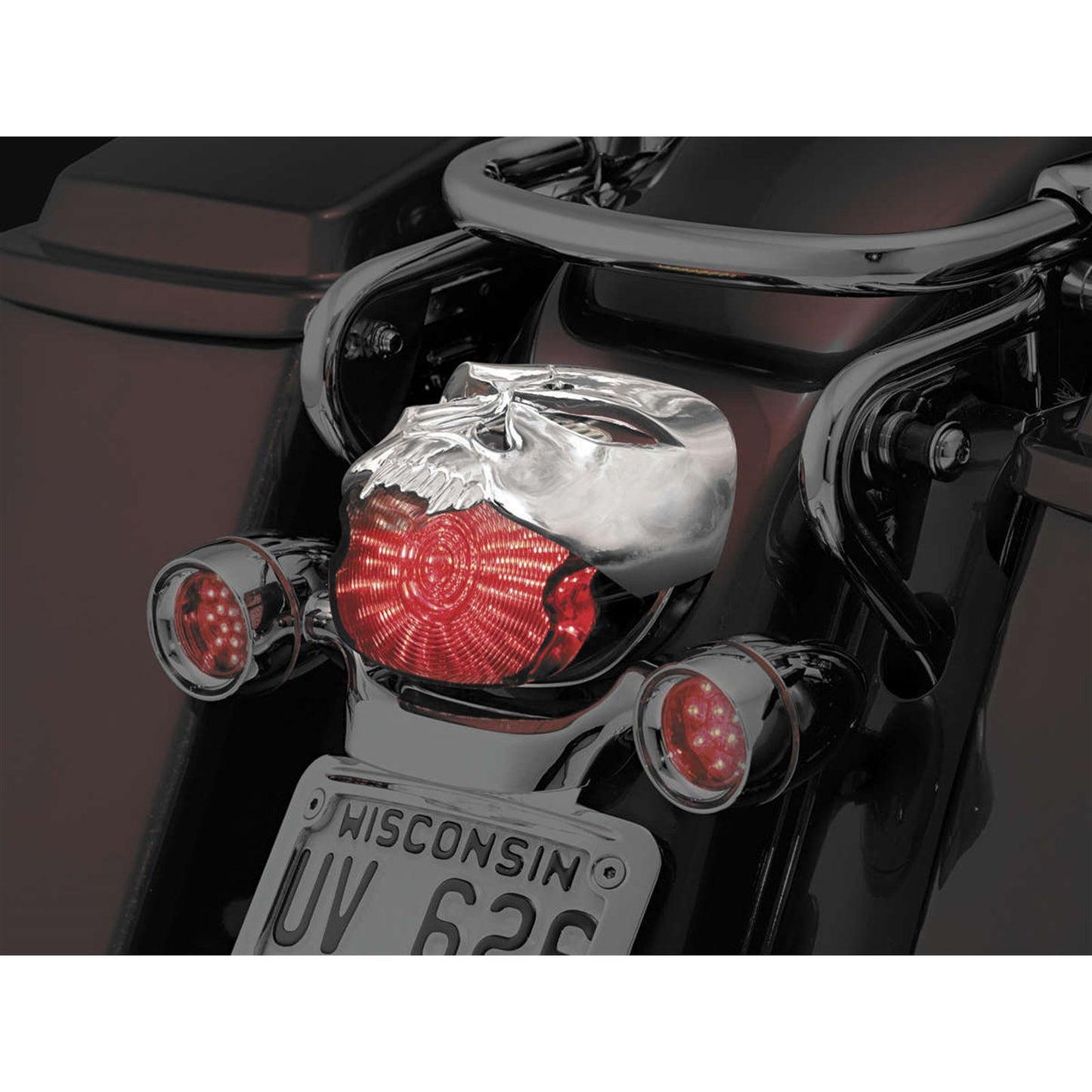 Kuryakyn Zombie Taillight Cover for Most Harley Models '88-20 - Chrome 9009_110250