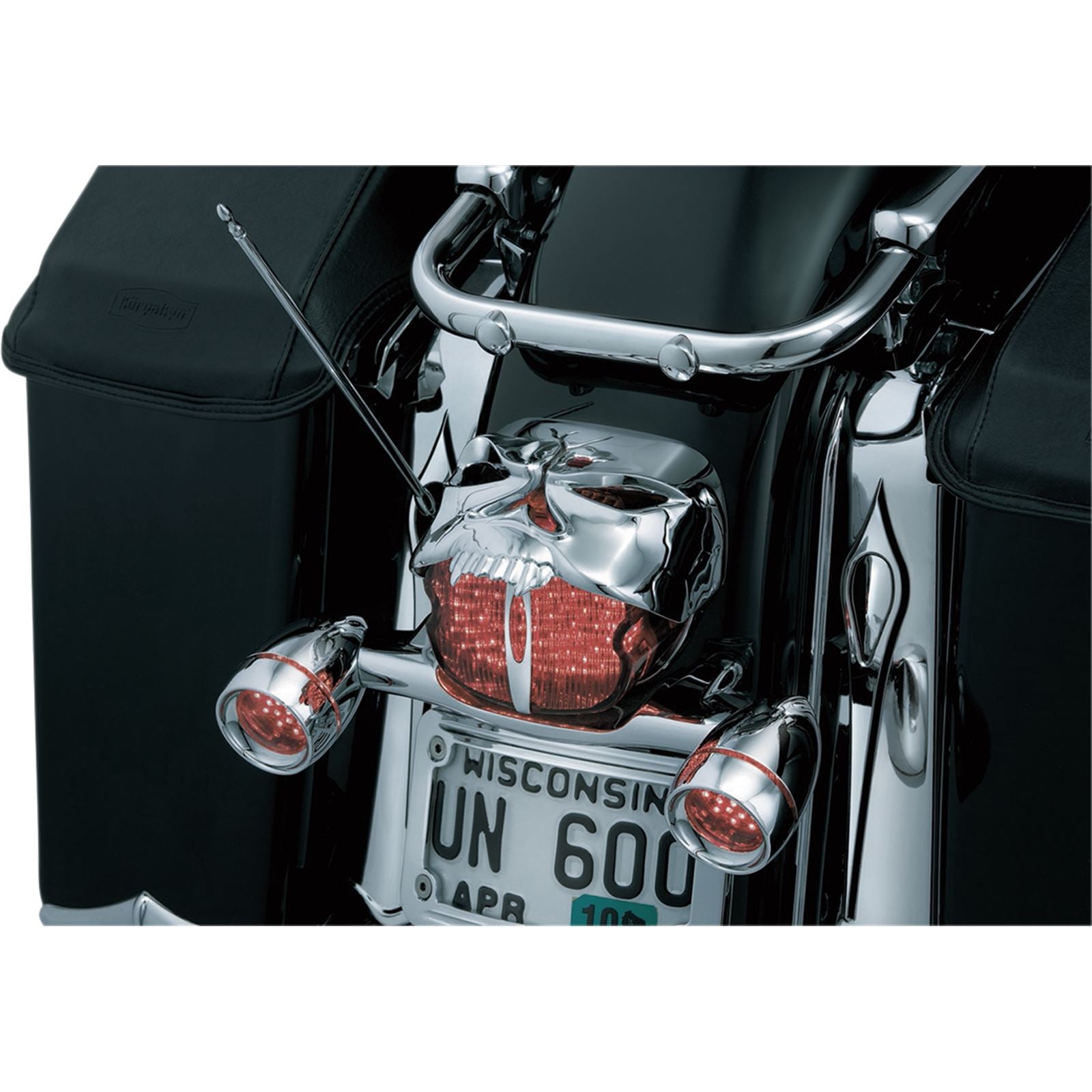 Kuryakyn Zombie Taillight Cover for Most Harley Models '88-20 - Chrome 9009_412434