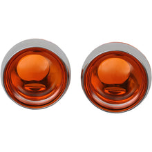 Kuryakyn Deep Dish Bezels - Chrome - Amber Lenses 2268_412467
