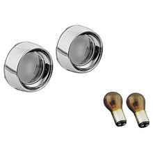 Kuryakyn Deep Dish Bezels with Lens - Amber Bulbs 2270_110565
