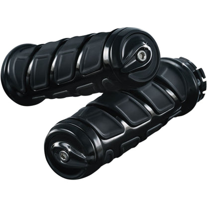 Kuryakyn Gloss Black Kinetic™ Grips for Metric/Victory 6376_410907