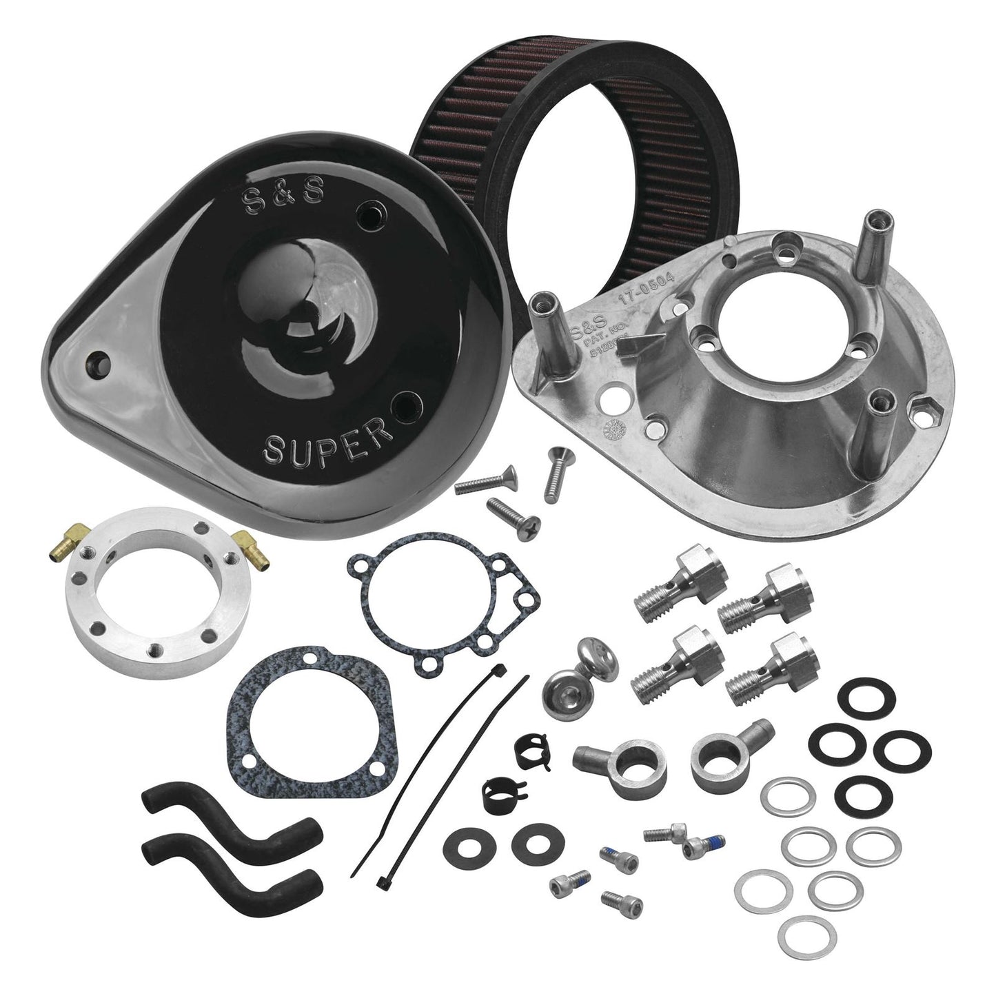 S&S Cycle Air Cleaner Twin Cam Tear Drop Gloss Black 170-0181A_110905