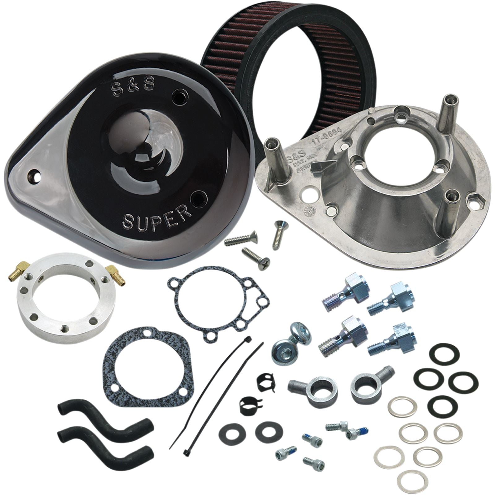 S&S Cycle Air Cleaner Twin Cam Tear Drop Gloss Black 170-0181A_469766