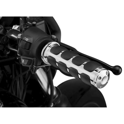 Kuryakyn  ISO®-Grips with Chrome Accent Rings without Throttle Boss 6227_110936
