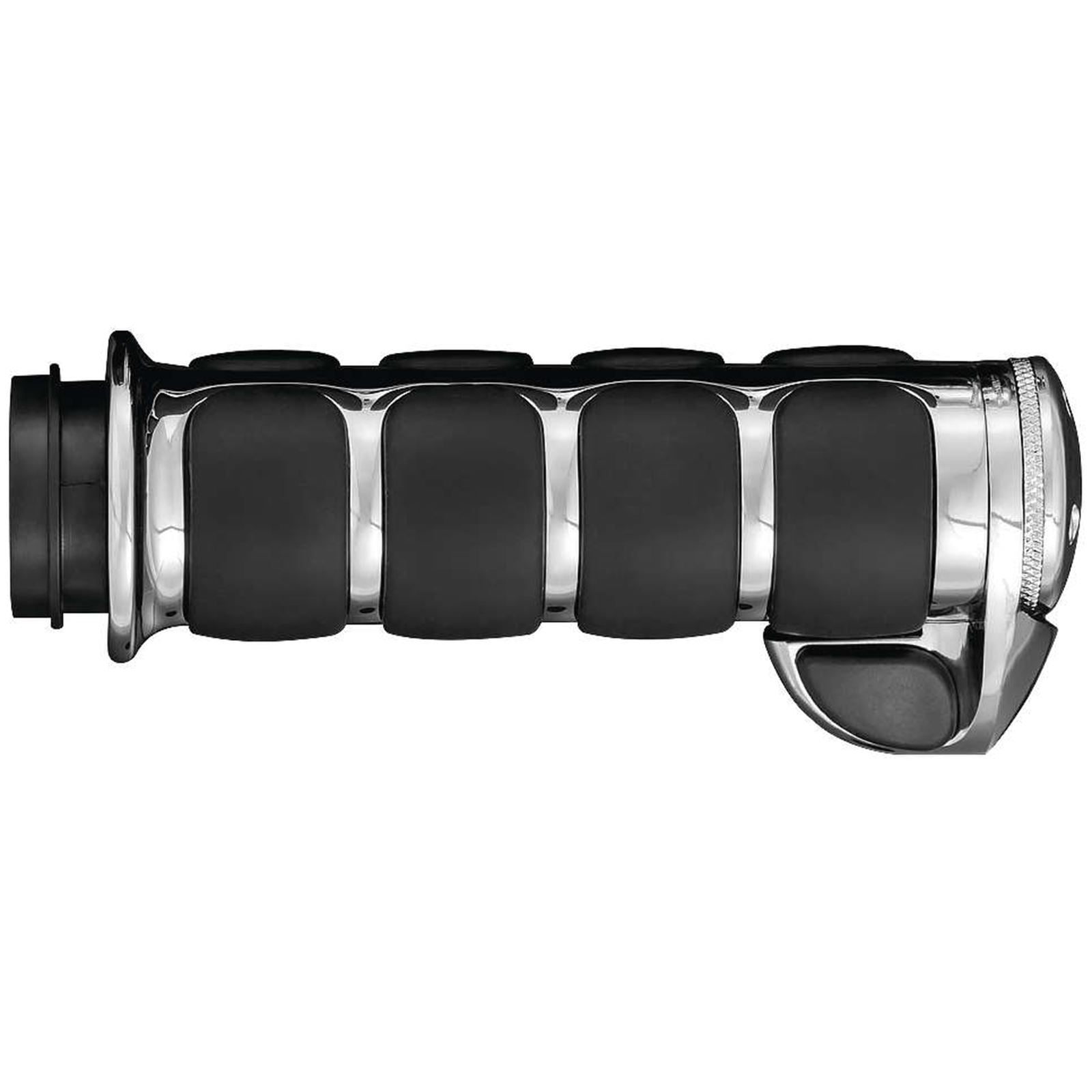 Kuryakyn Premium ISO®-Grips with Chrome Accent Rings with Throttle Boss 6228_110937