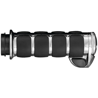 Kuryakyn Premium ISO®-Grips with Chrome Accent Rings with Throttle Boss 6228_110937