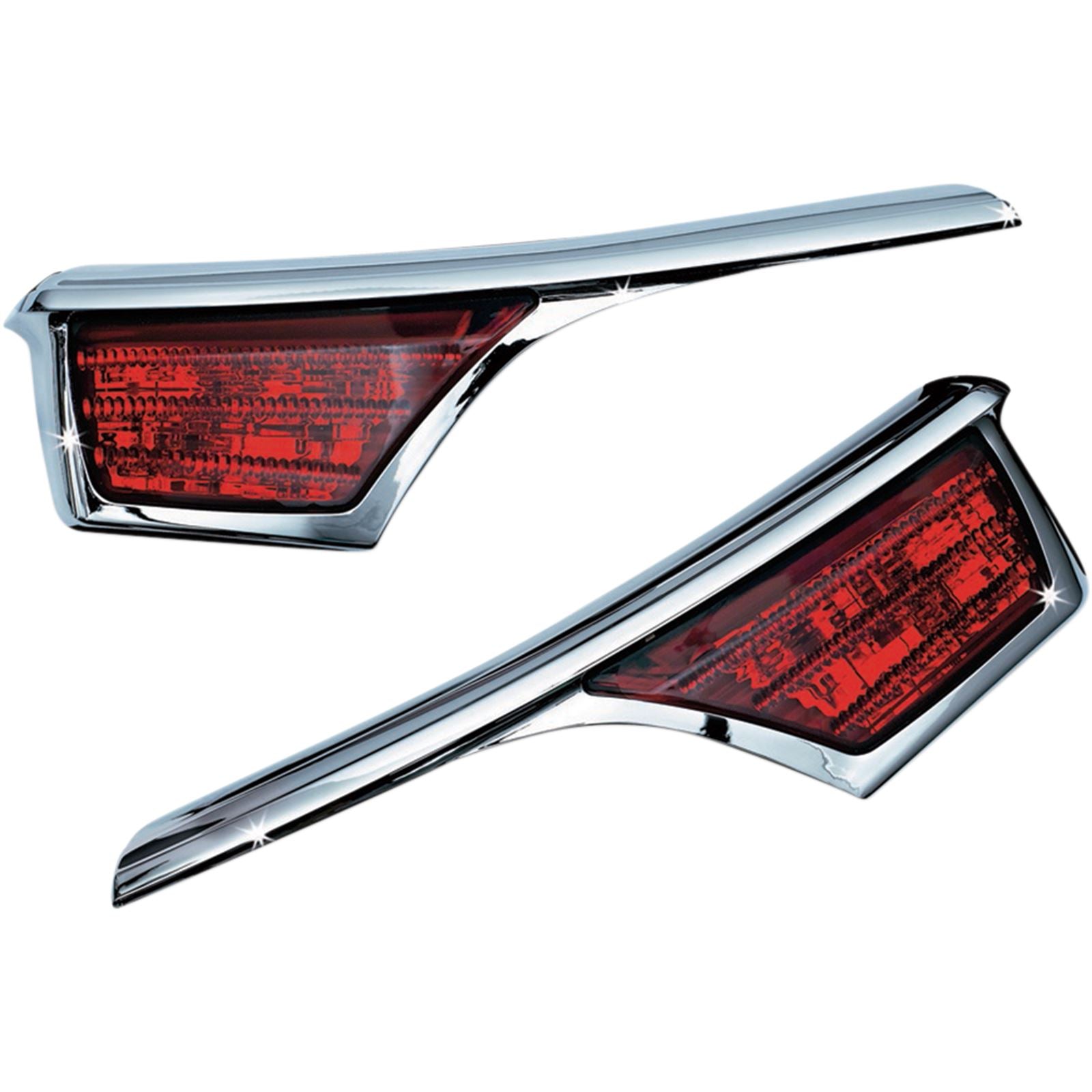 Kuryakyn Passenger Armrest Chrome Trim With LED Light For Honda GL1800 '06-17 3240_412821