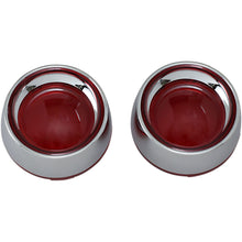 Kuryakyn Deep Dish Bezels - Chrome/Red Lens 2109_412459