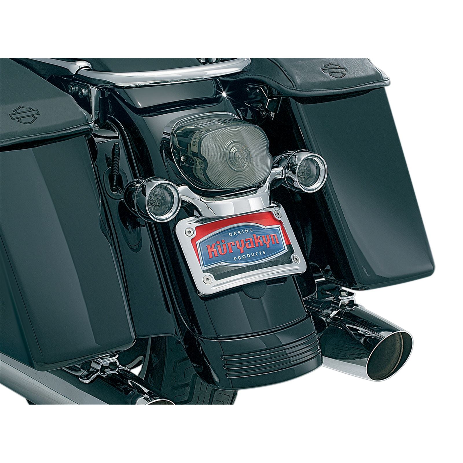 Kuryakyn Curved License Plate Mount - Chrome 3163_412589