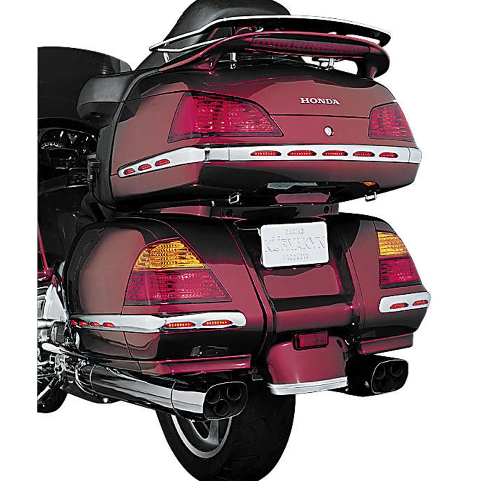 Kuryakyn Lighted Trunk Molding Chrome w/Red Lenses For Honda GL1800 '01-10 OPEN-BOX 3201_1493786