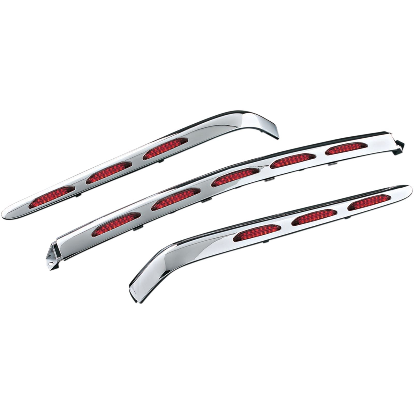 Kuryakyn Lighted Trunk Molding - Chrome with Red Lenses For Honda GL1800 '01-10 3201_412679