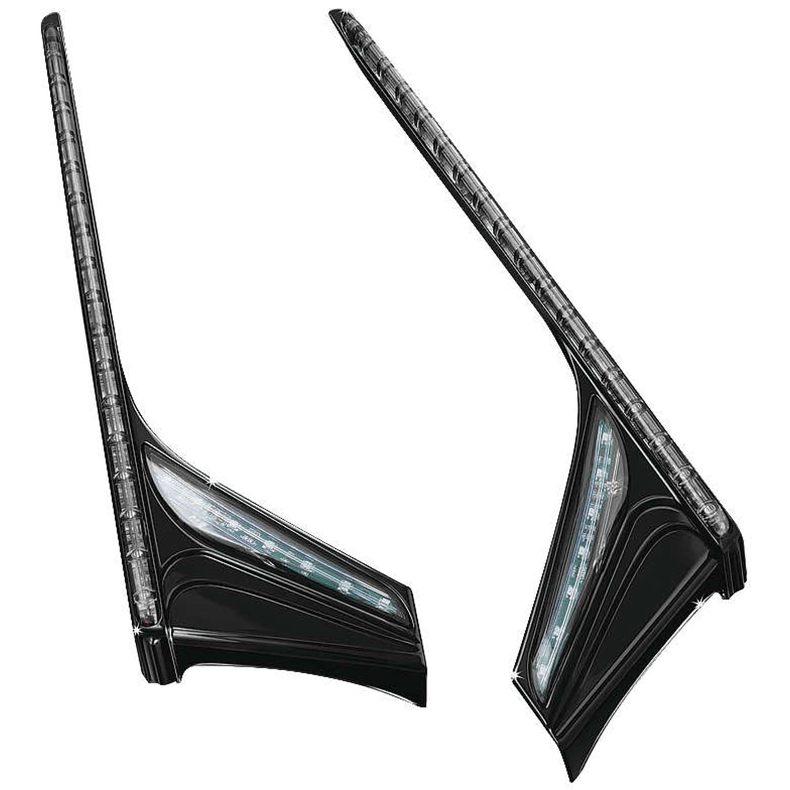 Kuryakyn Vertical Accent Strips - Gloss Black 3247_111163