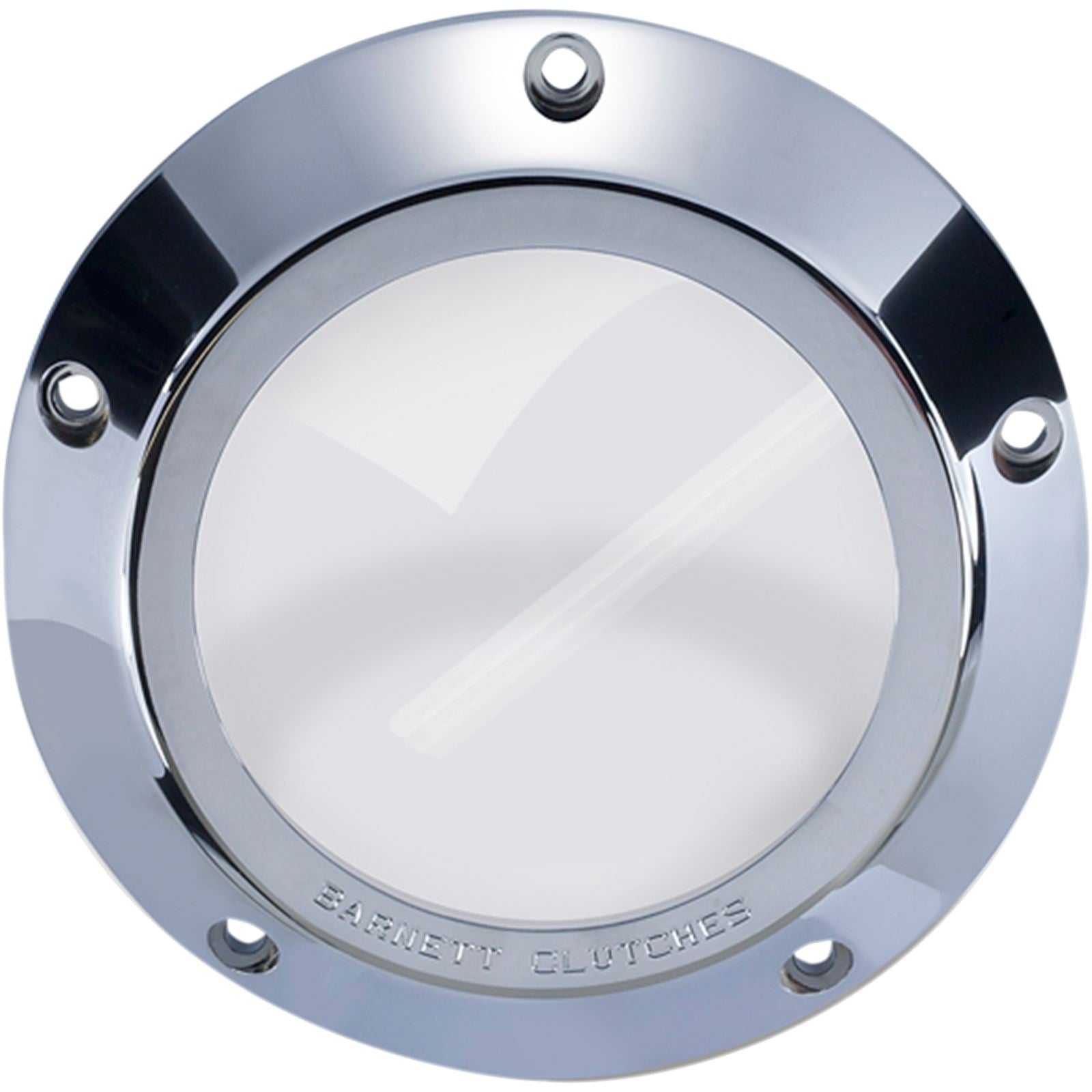 Barnett Performance '99-'06 Big Twin Chrome/Clear Derby Cover [MPN: 343-30-43006]_348282