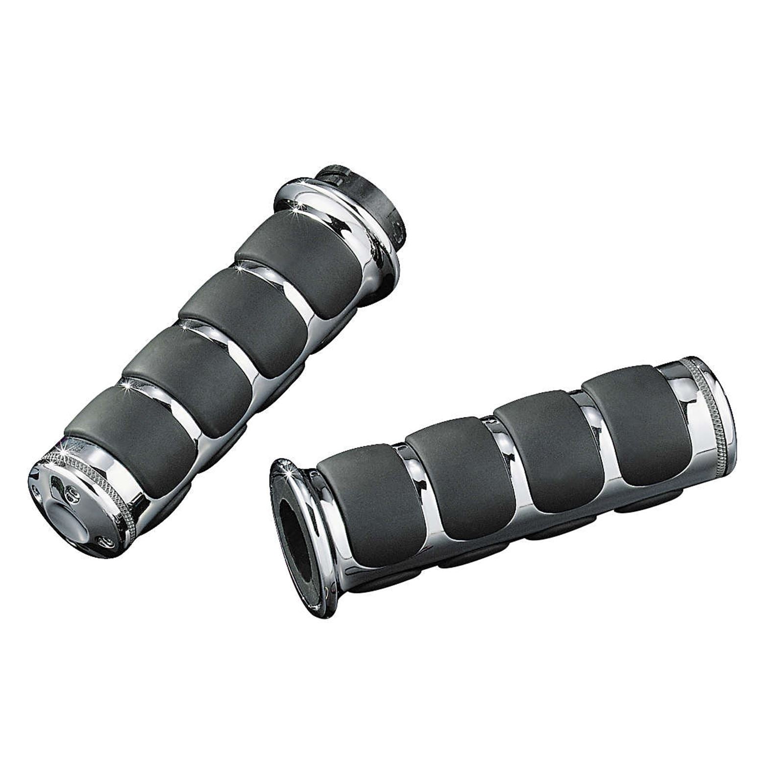 Kuryakyn ISO®-Grips For Dual Cable Throttle, Chrome 6205_111357