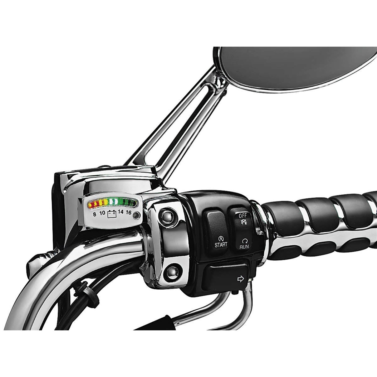 Kuryakyn LED Battery Gauge - Chrome - 2" x 3/4" x 3/16" 4219_111417