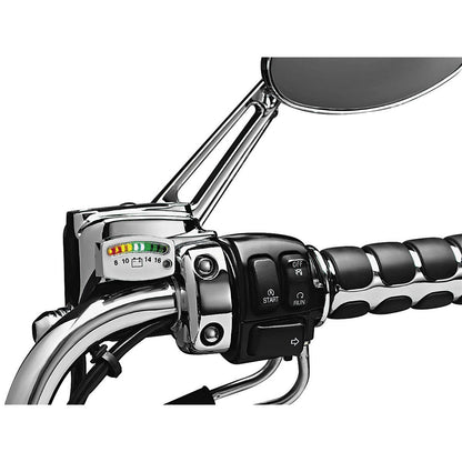 Kuryakyn LED Battery Gauge - Chrome - 2" x 3/4" x 3/16" 4219_111417