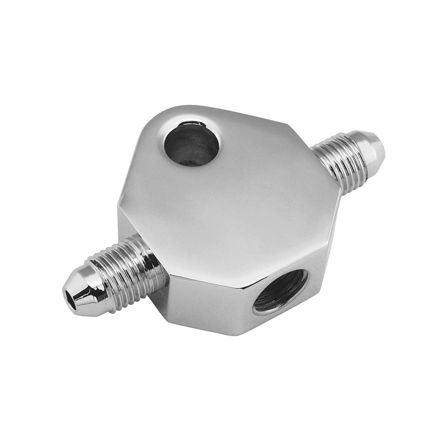 Biker's Choice Male Brake Tee - 1/8" Center - 3/8" Side - Chrome [MPN: 304006]_111557
