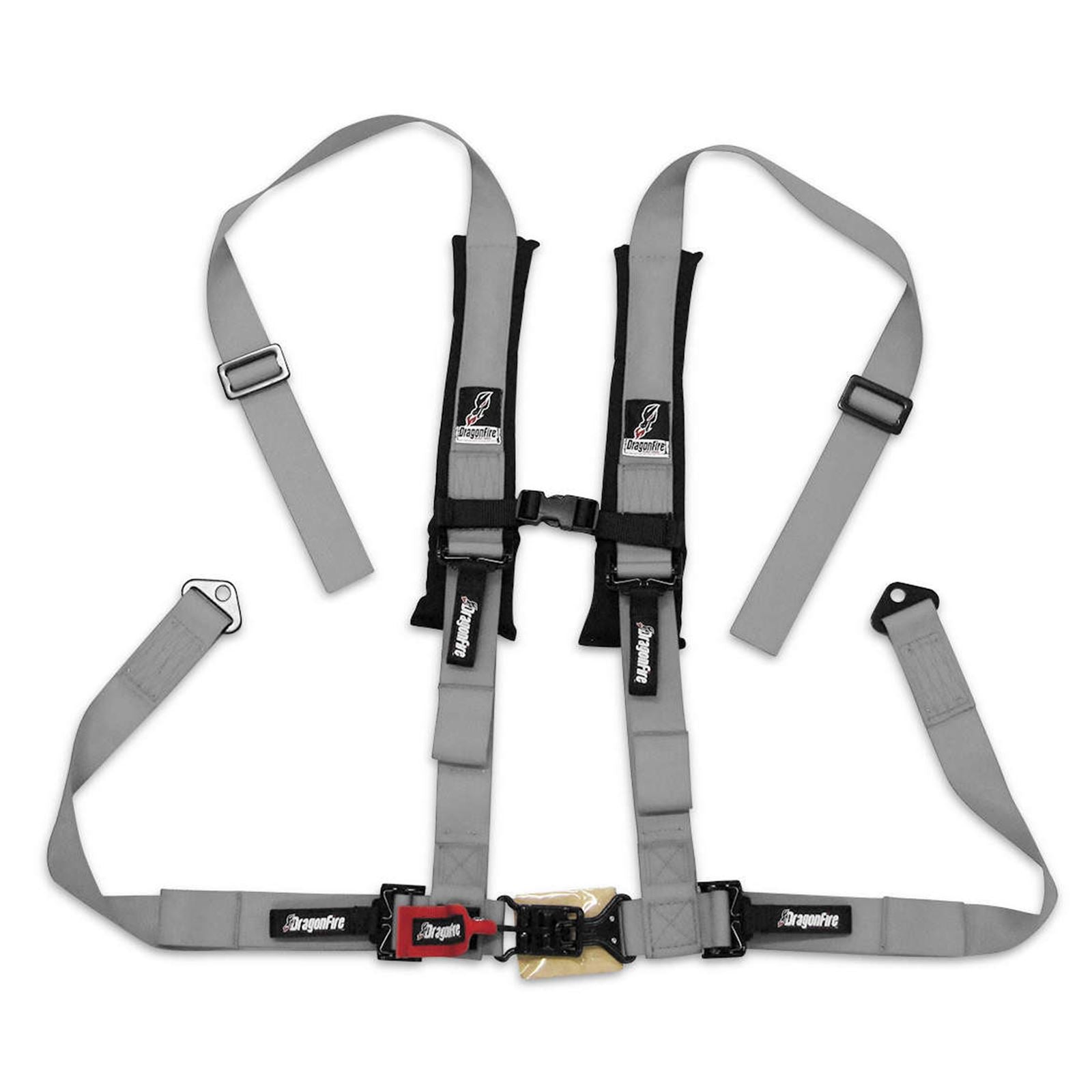 DragonFire Racing Harness Restraints Grey H Style - 4-Point - 2" Buckle 14-0028_113659