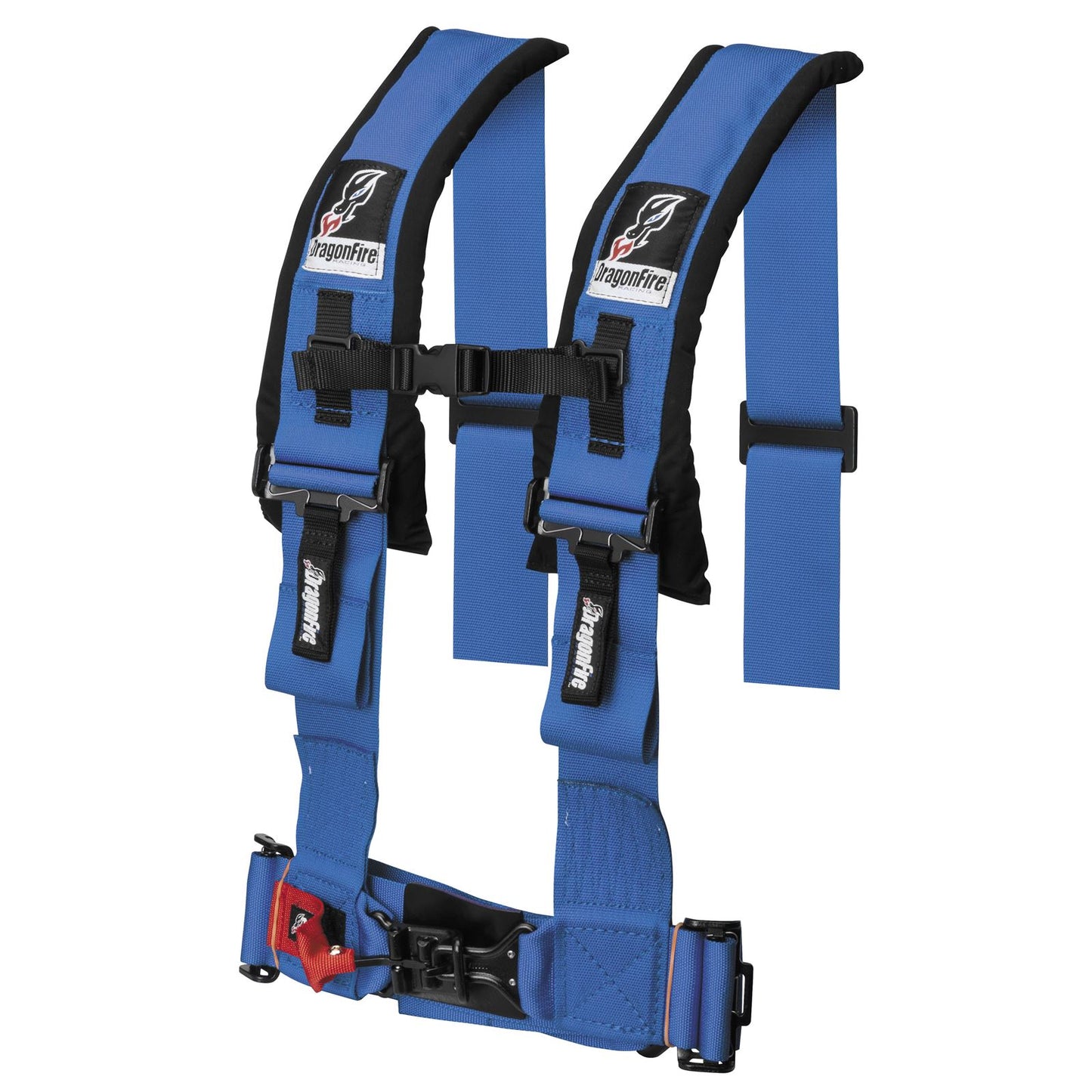 DragonFire Racing Harness Restraints Blue H Style - 4-Point - 3" Buckle 14-0043_113709