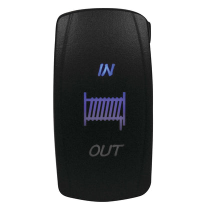 DragonFire Racing Laser-Etched Dual LED Switches Winch in/out - Blue 04-0060_113724