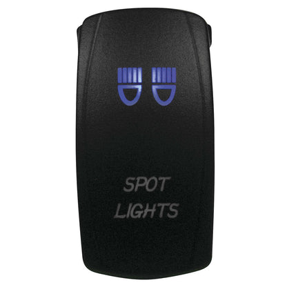 DragonFire Racing Laser-Etched Dual LED Switches Spotlight on/off, Blue 04-0064_113736