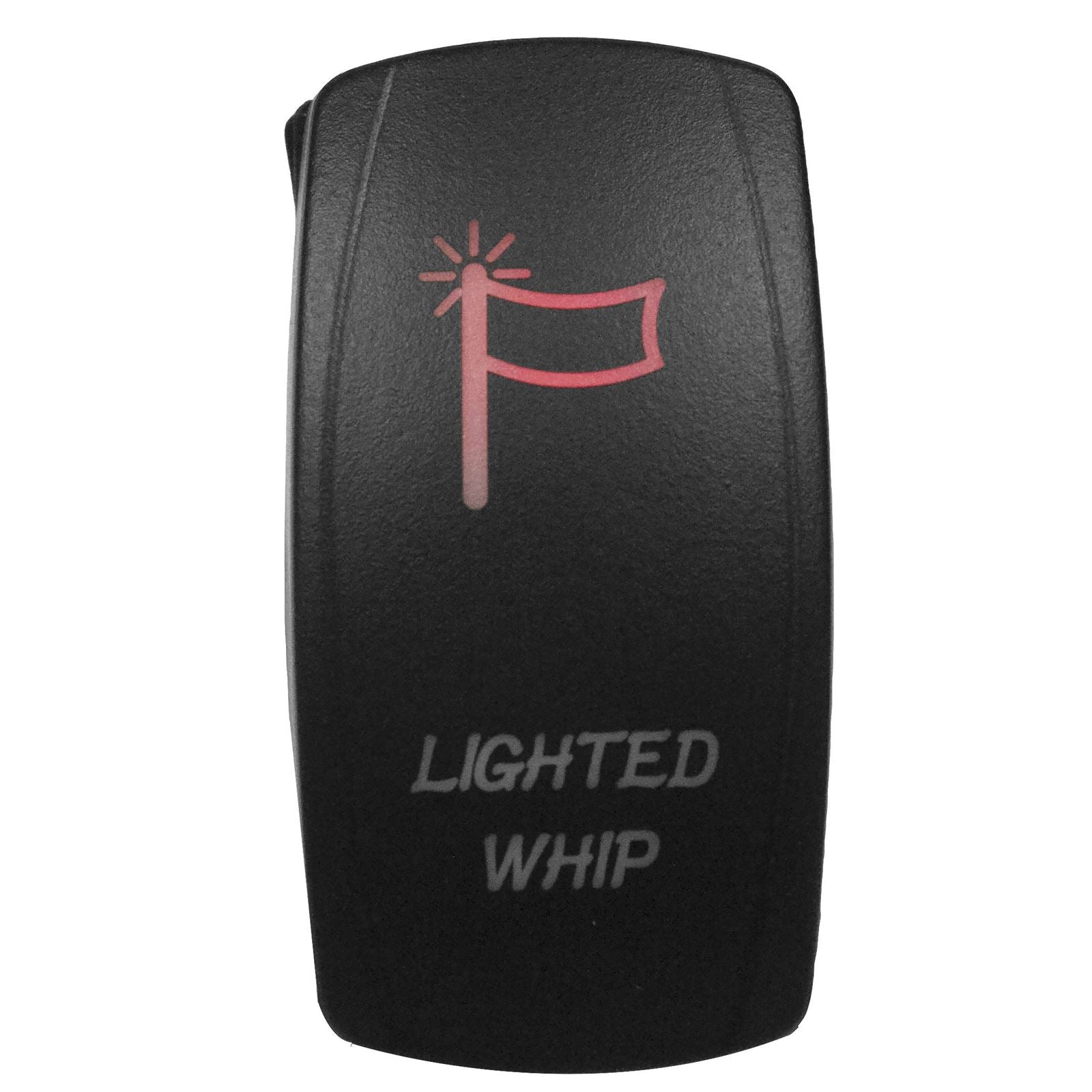 DragonFire Racing Laser-Etched Dual LED Switches Lighted Whip on/off, Red [MPN: 04-0073]_113745