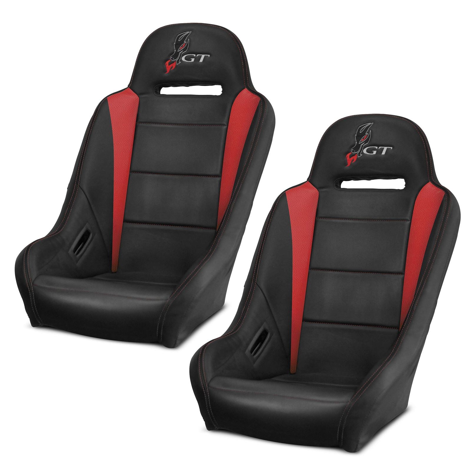 DragonFire Racing Highback RT Seat Black/Red, Pair 15-1155_113770
