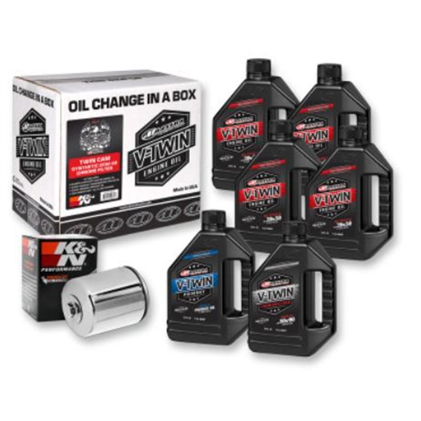 Maxima V-Twin Oil Change Kit Synthetic with Chrome Filter, Twin Cam 90-119016C_677600