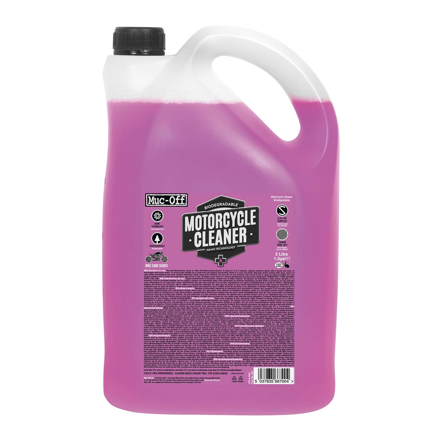 Muc-Off Nano Tech Motorcycle Cleaner - 5 Liter [MPN: 667US]_114415