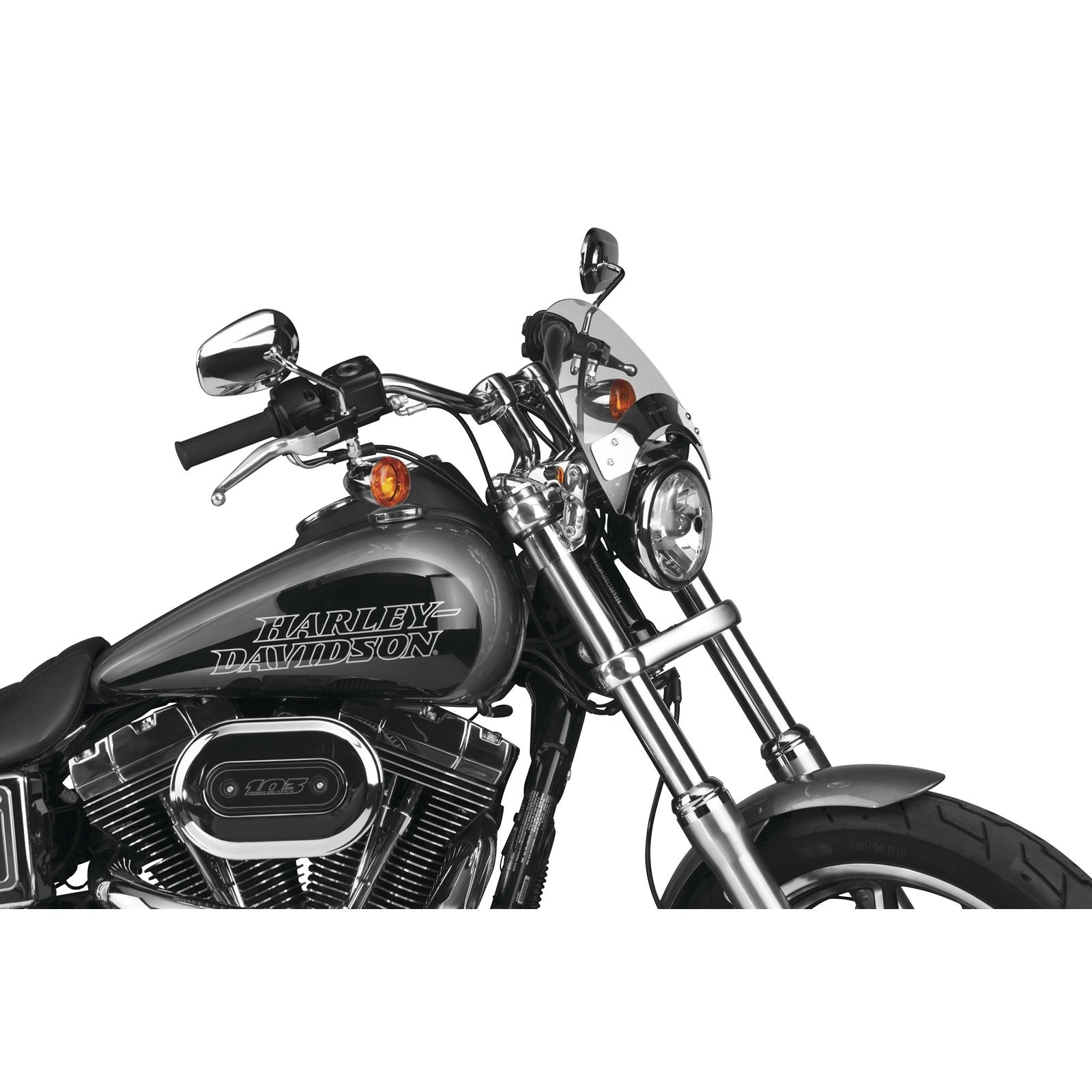 National Cycle Flyscreen 44-51mm, Straight, Chrome/Light Tint [MPN: N2554-001]_114826