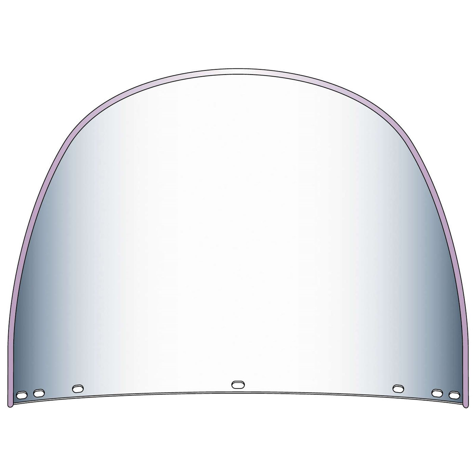 National Cycle Replacement Top for Beaded Heavy Duty Windshields Rounded, 7-Bolt [MPN: 20002]_114861