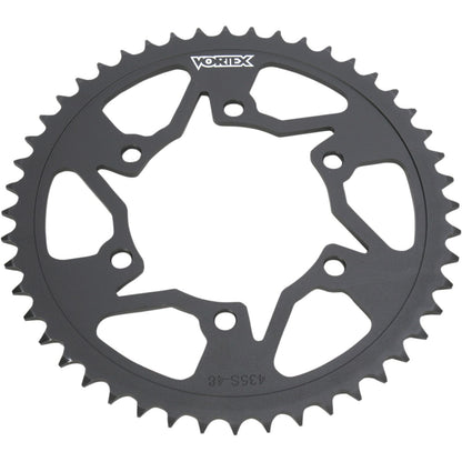 Vortex Steel Rear Sprocket Black - 520 - 48-Tooth 435S-48_492304