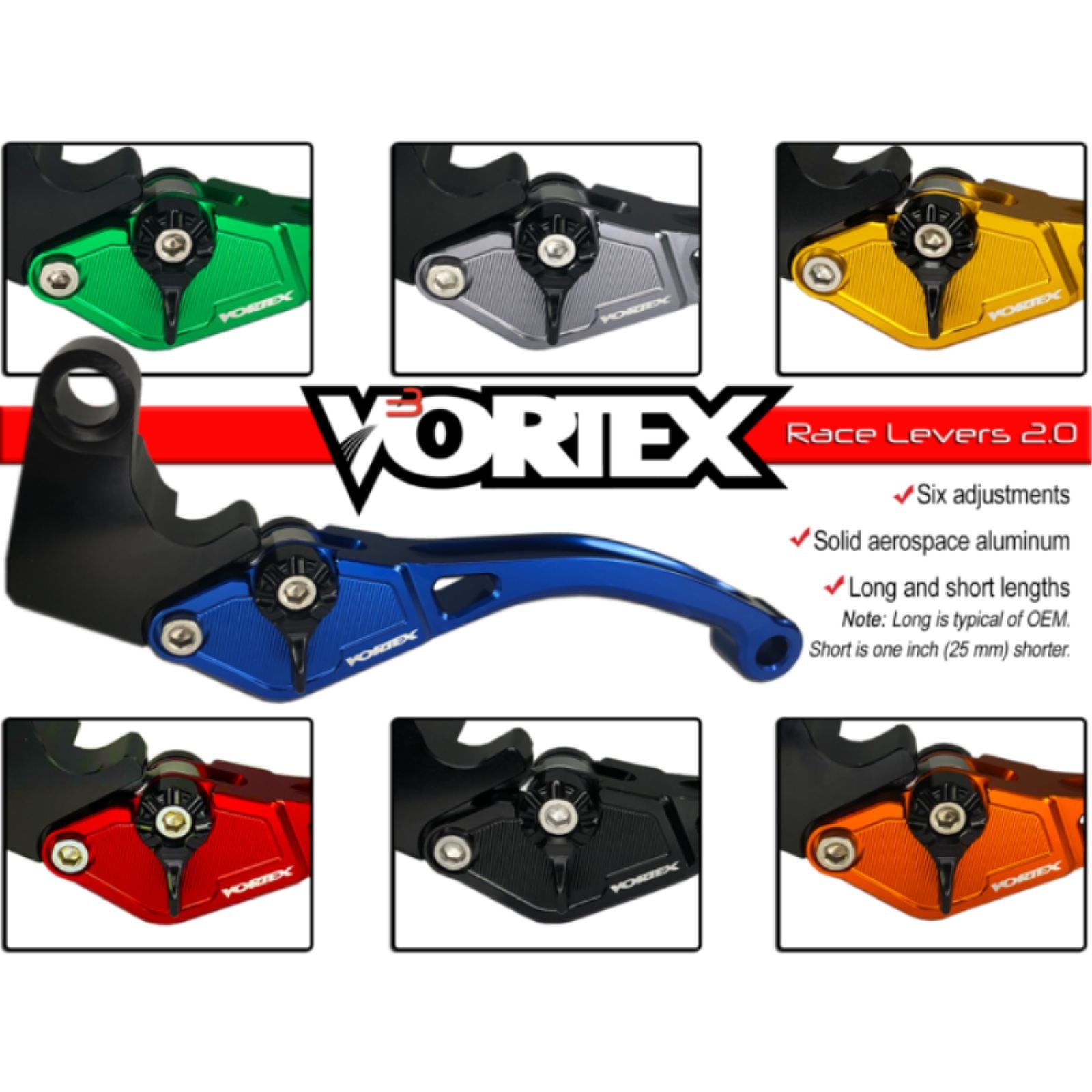Vortex V3 2.0 Clutch Lever Standard Black [MPN: LVC590]_1942070