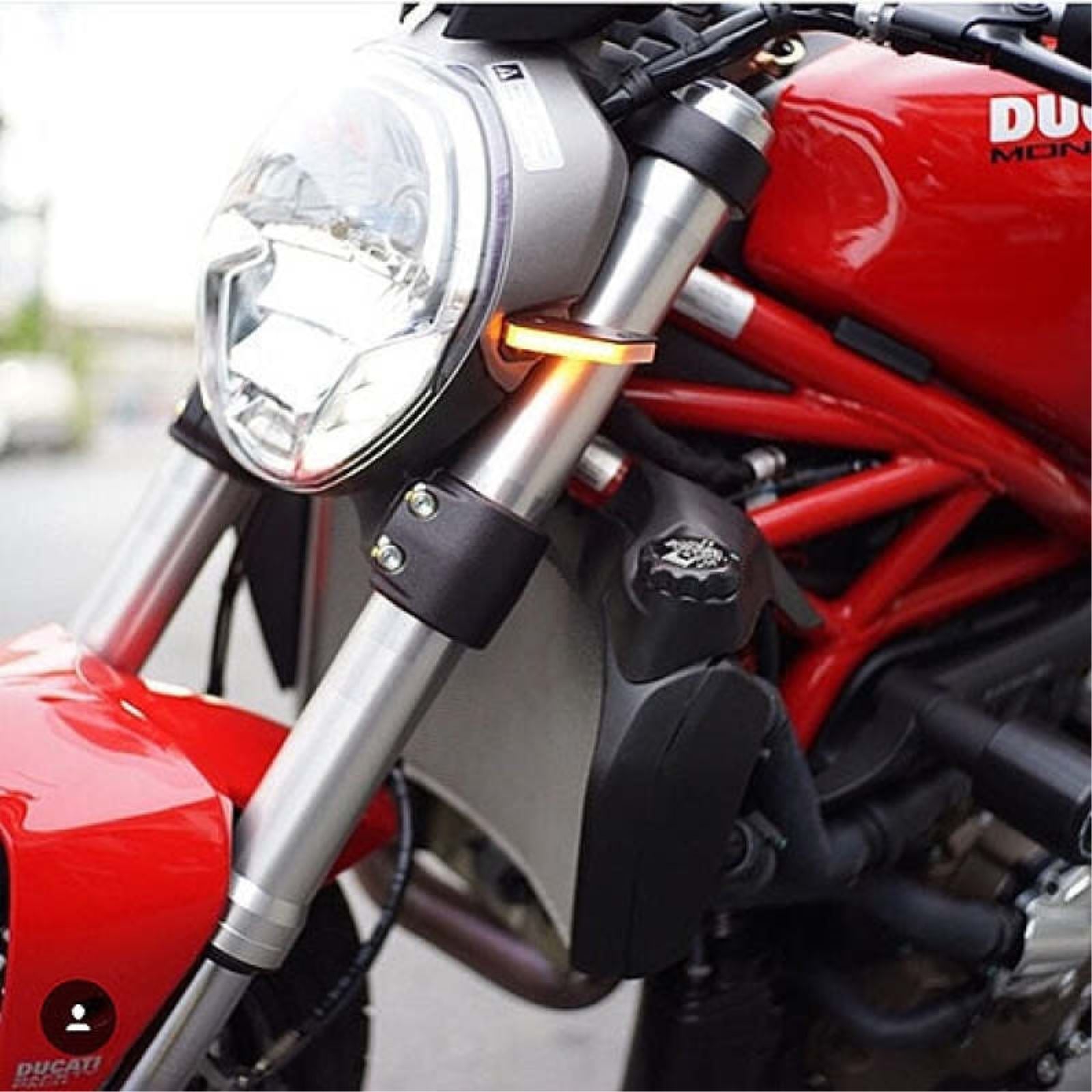 New Rage Cycle Front Turn Signals - Black for 14-16 Ducati Monster 1200 [MPN: 1200-FS]_1461909