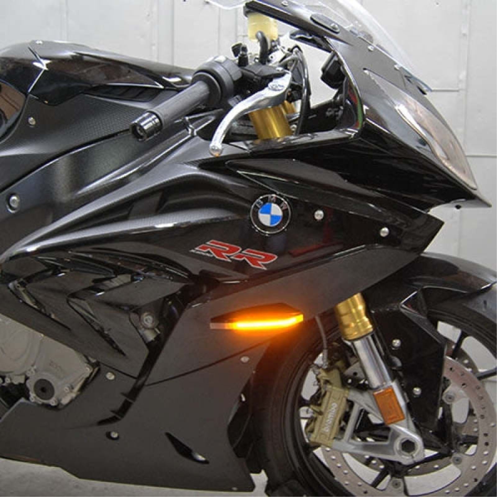 New Rage Cycle Front Turn Signals - Black for 09-19 BMW S1000RR [MPN: S1000RR-FB]_1462146