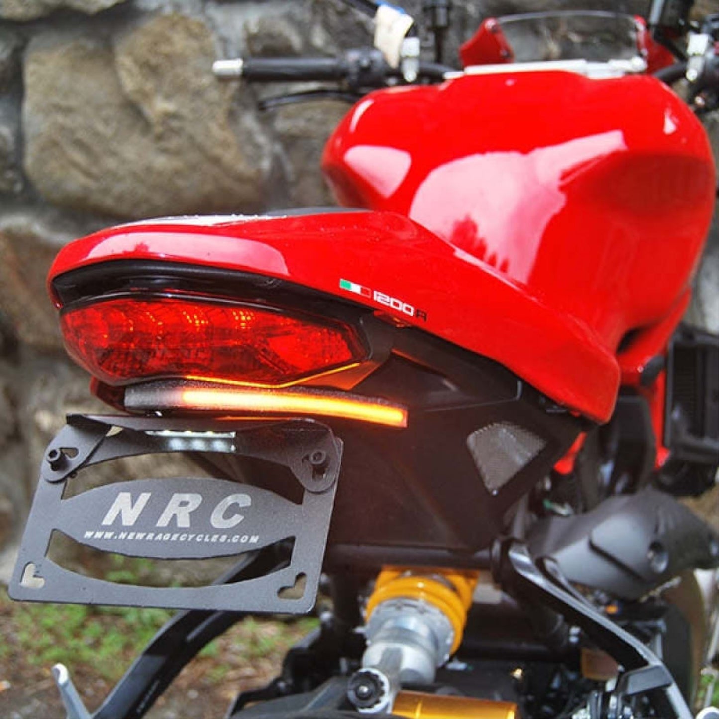 New Rage Cycle Fender Eliminator Kit for 16+ Ducati Monster 1200 R [MPN: 1200R-FE-ST]_1461840