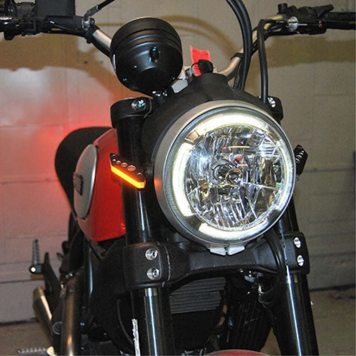 New Rage Cycle Front Turn Signals - Clear for 15-22 Ducati Scrambler [MPN: SCRAMBLER-FB]_1462189