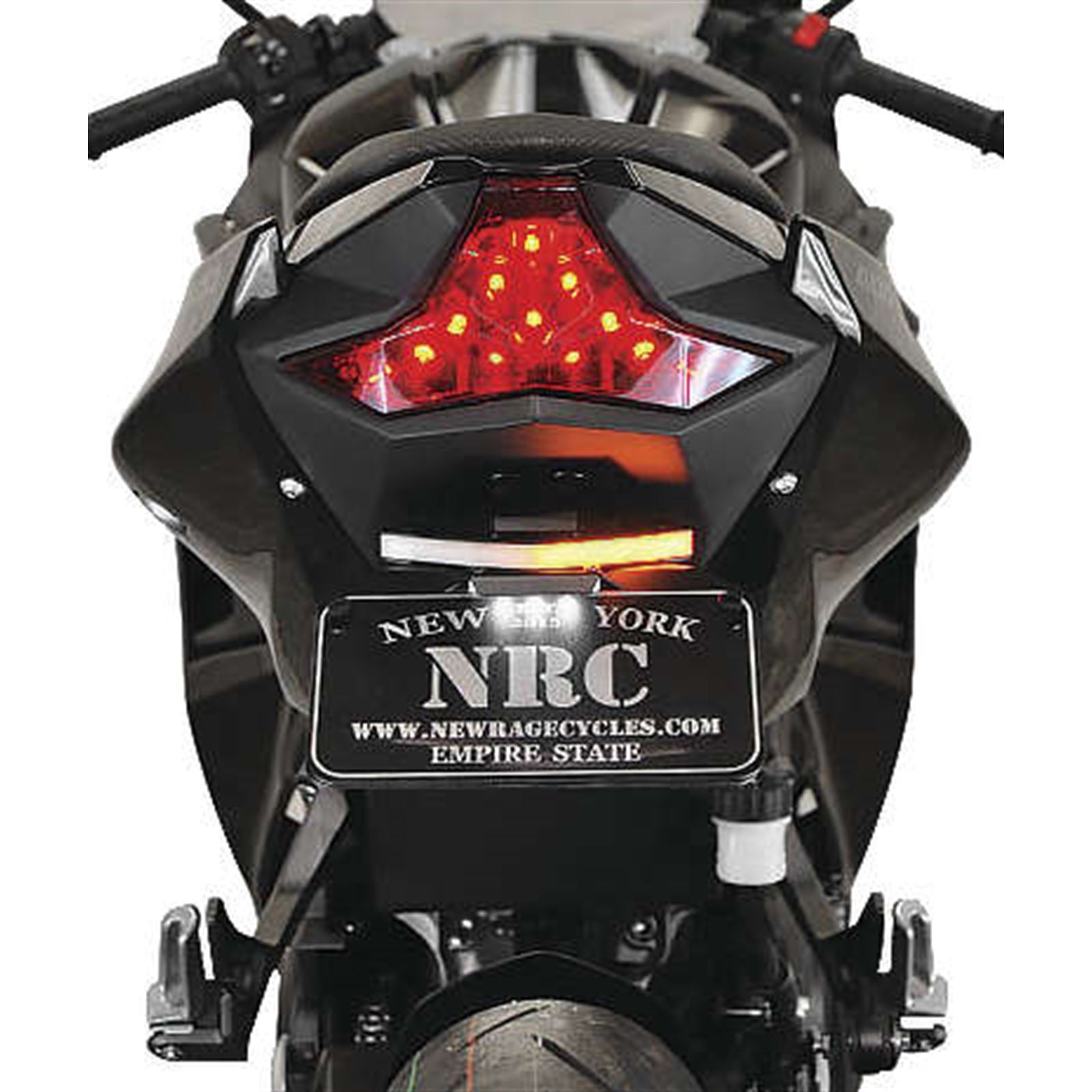 New Rage Cycle Fender Eliminator Kit - Black for 18-24 Kawasaki Ninja 400 [MPN: N400-FE]_116838
