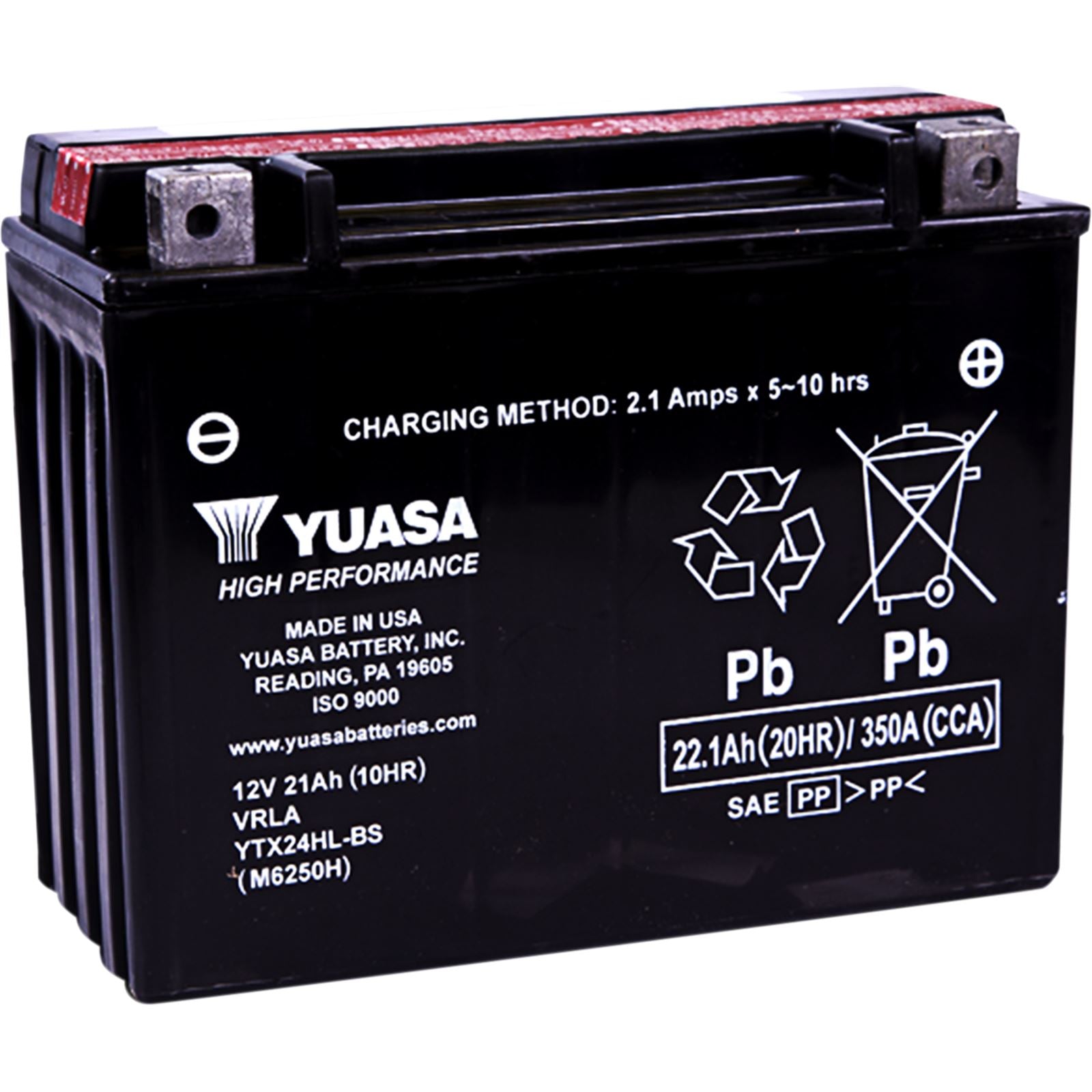 Yuasa AGM Battery - 12V - 21ah - YTX24HL-BS 1.08 Liter YUAM6250H_501549