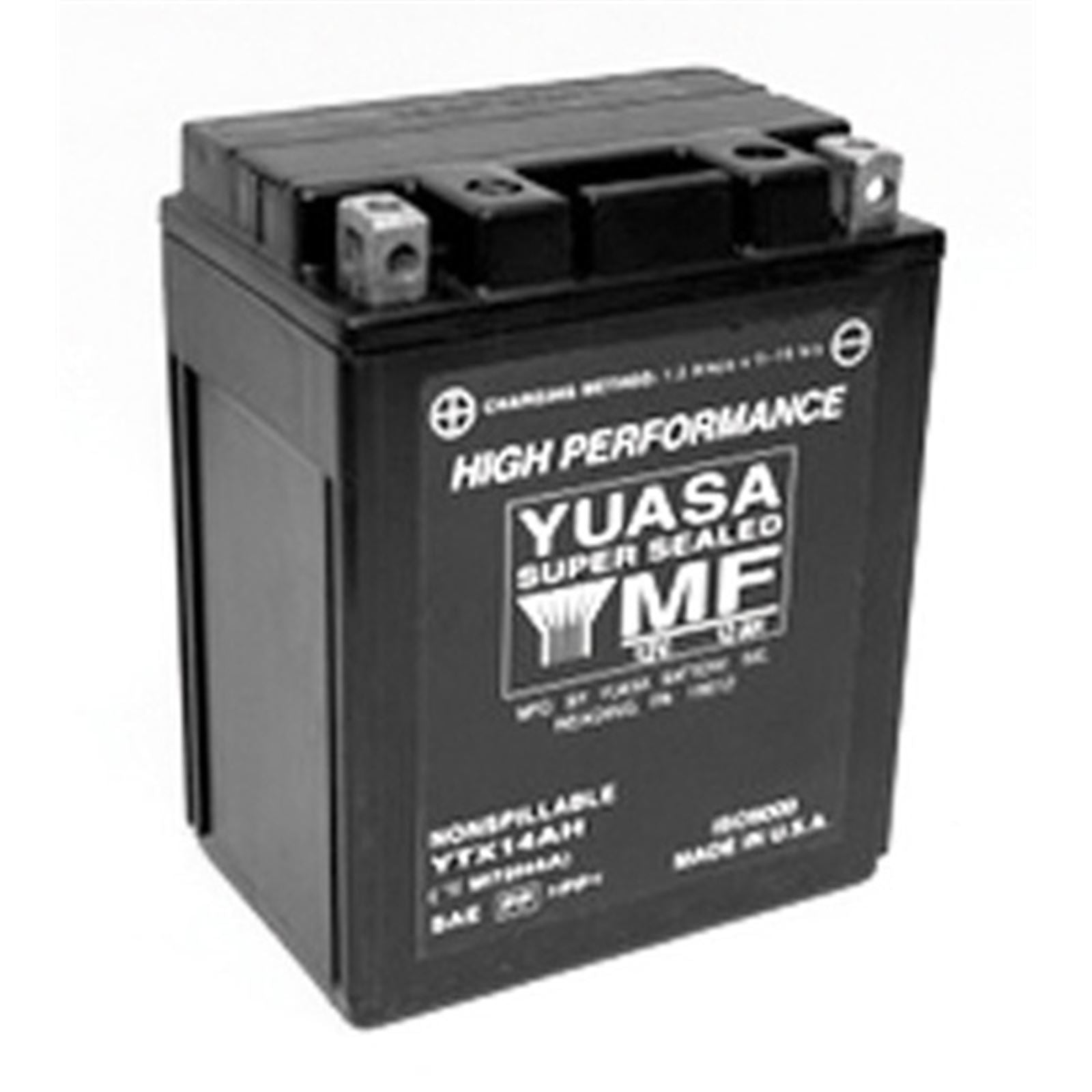 Yuasa AGM Battery - 12V - 12ah - YTX14AH-BS .66 Liter YUAM62H4A_561568