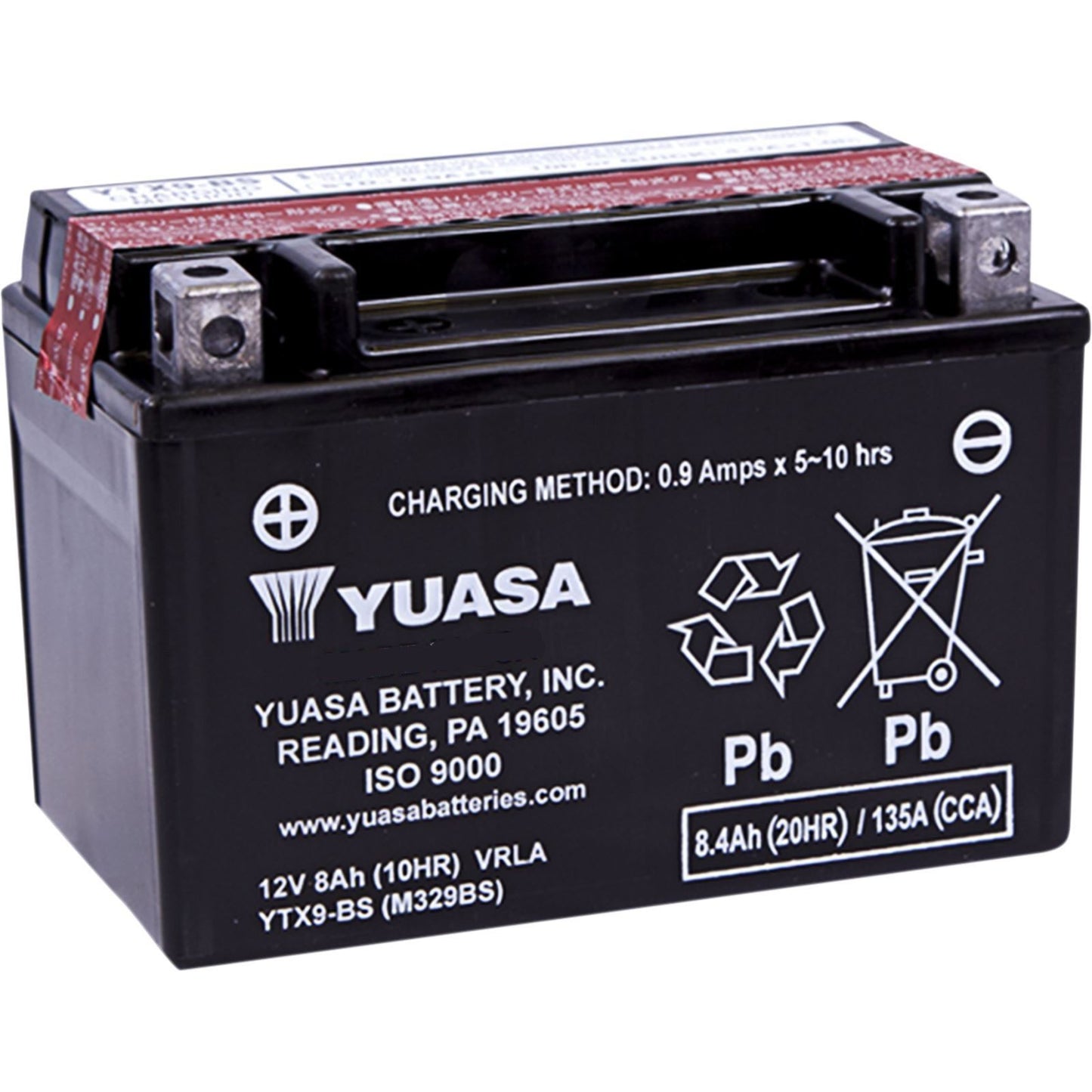 Yuasa AGM Battery - 12V - 8ah - YTX9-BS .40 Liter YUAM329BS_1694603