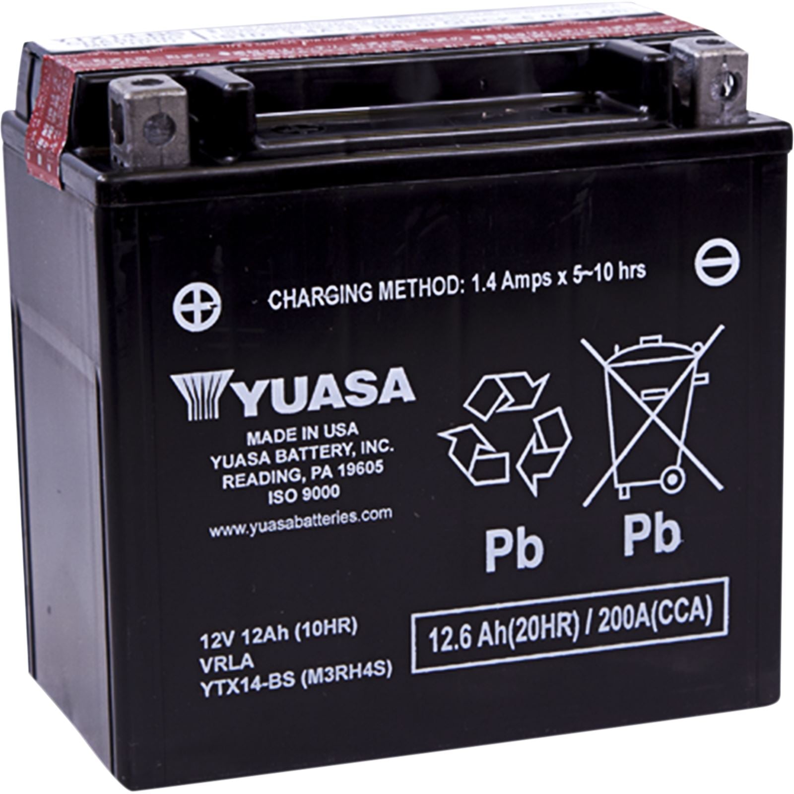 Yuasa AGM Battery - 12V - 12ah - YTX14-BS - Maintenance-Free [MPN: YUAM3RH4S]_1873716